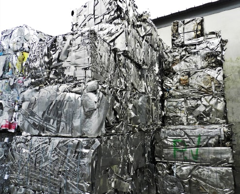 Standard aluminum scrap ready for processing